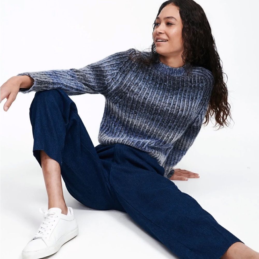 Naadam Ribbed Space Dye Raglan Crewneck Sweater XS